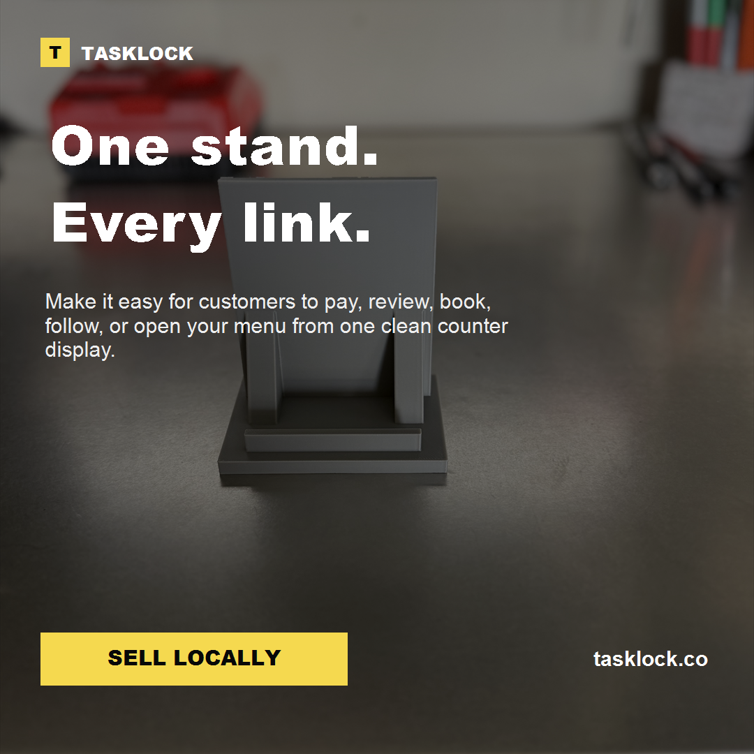 TapStand Pro - Custom QR & NFC Business Counter Stand